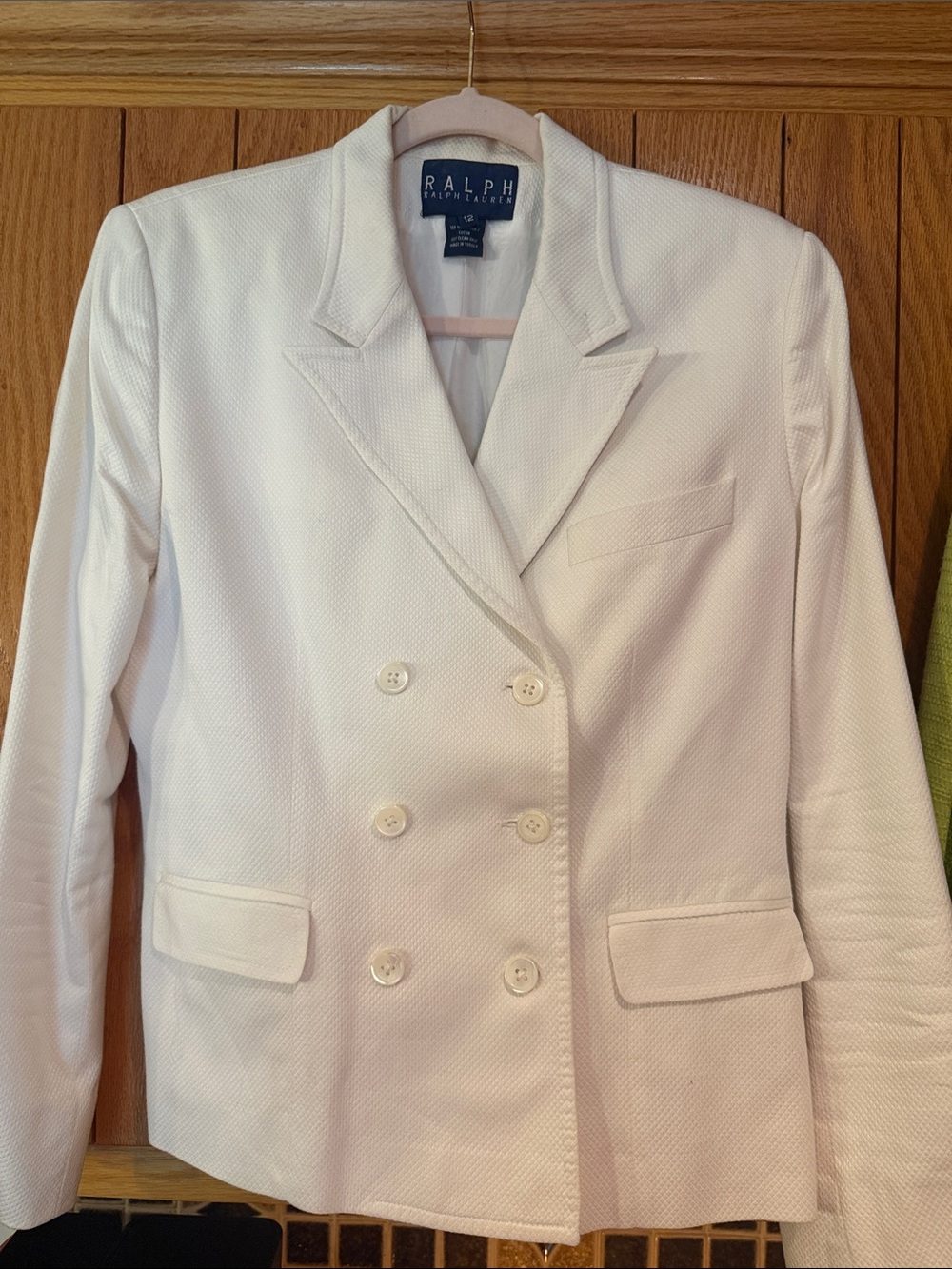 Ralph Lauren Cream Double-Breasted Women's Blazer